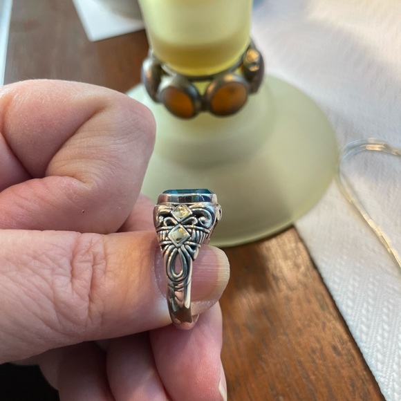 Genuine Blue topaz ring - Picture 3 of 5